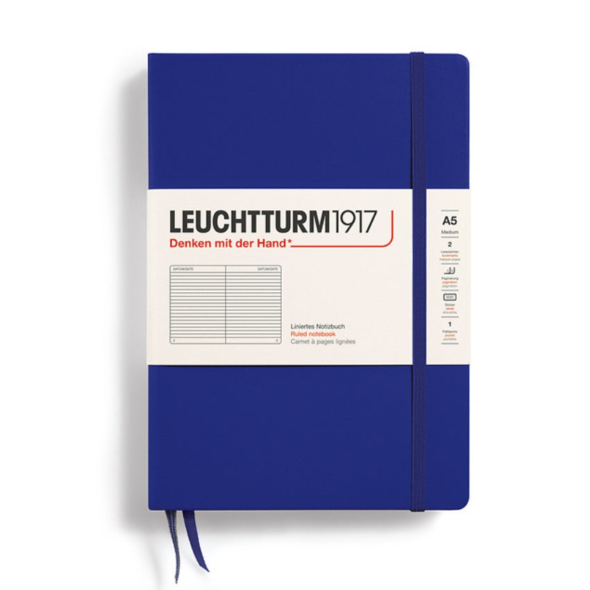 Leuchtturm Hardcover Lined Journal - A5, Ink
