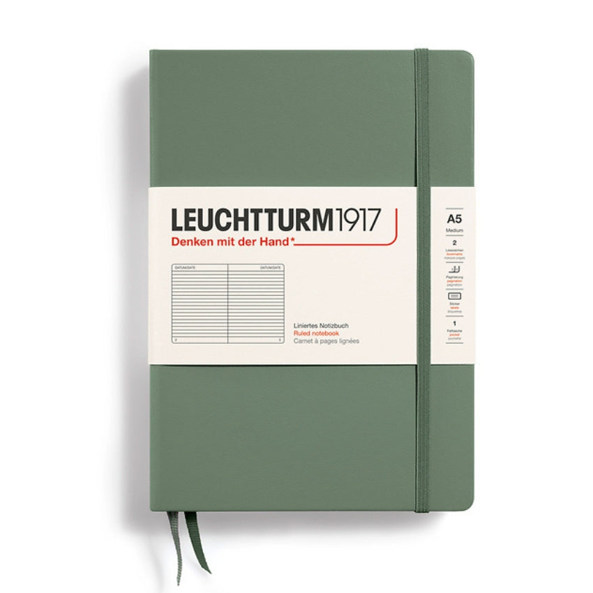 Leuchtturm Hardcover Lined Journal - A5, Olive