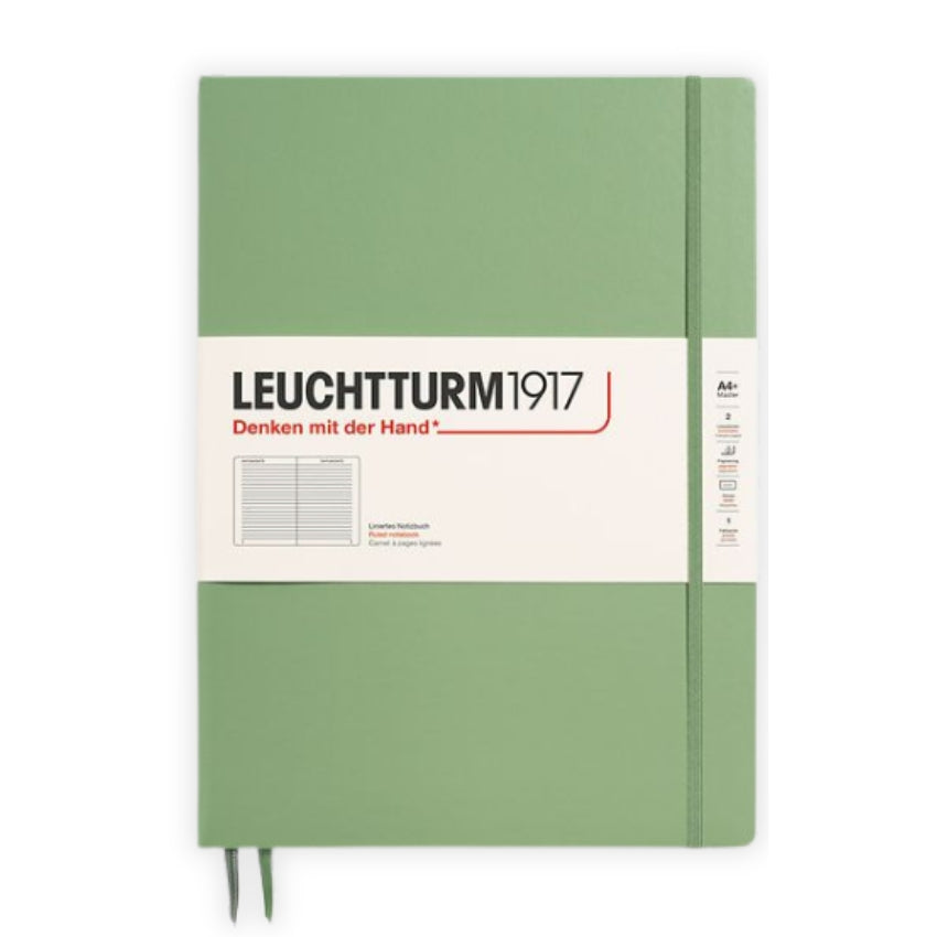 Leuchtturm Master Slim Lined Hardcover Notebook - A4, Sage
