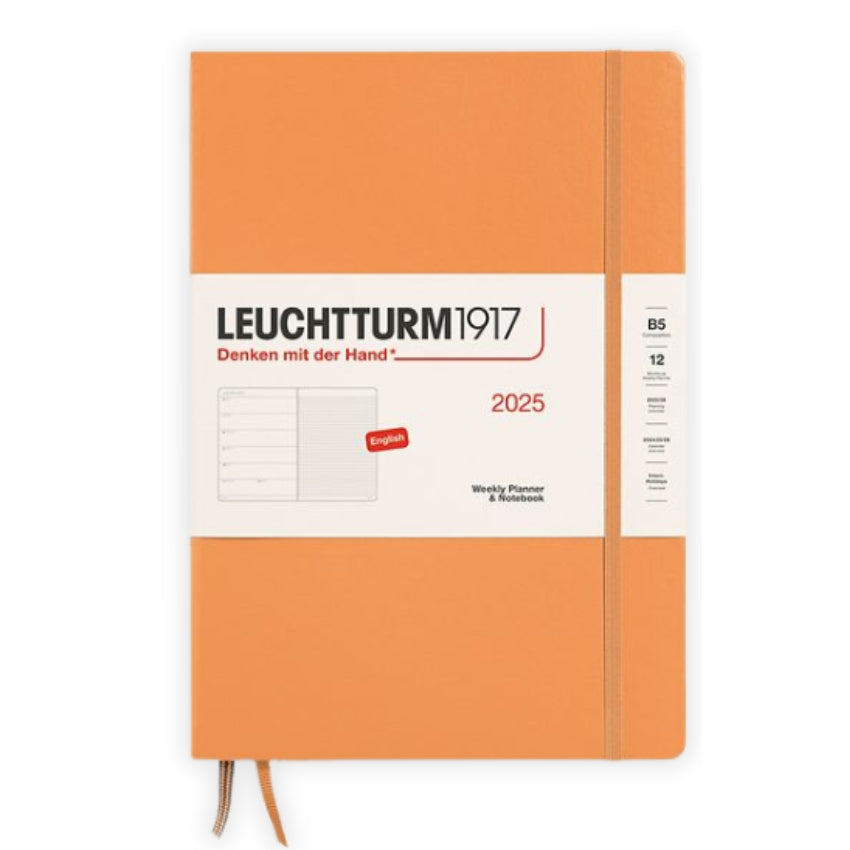 Leuchtturm Weekly Planner & Hardcover Notebook 2025 - B5, Apricot