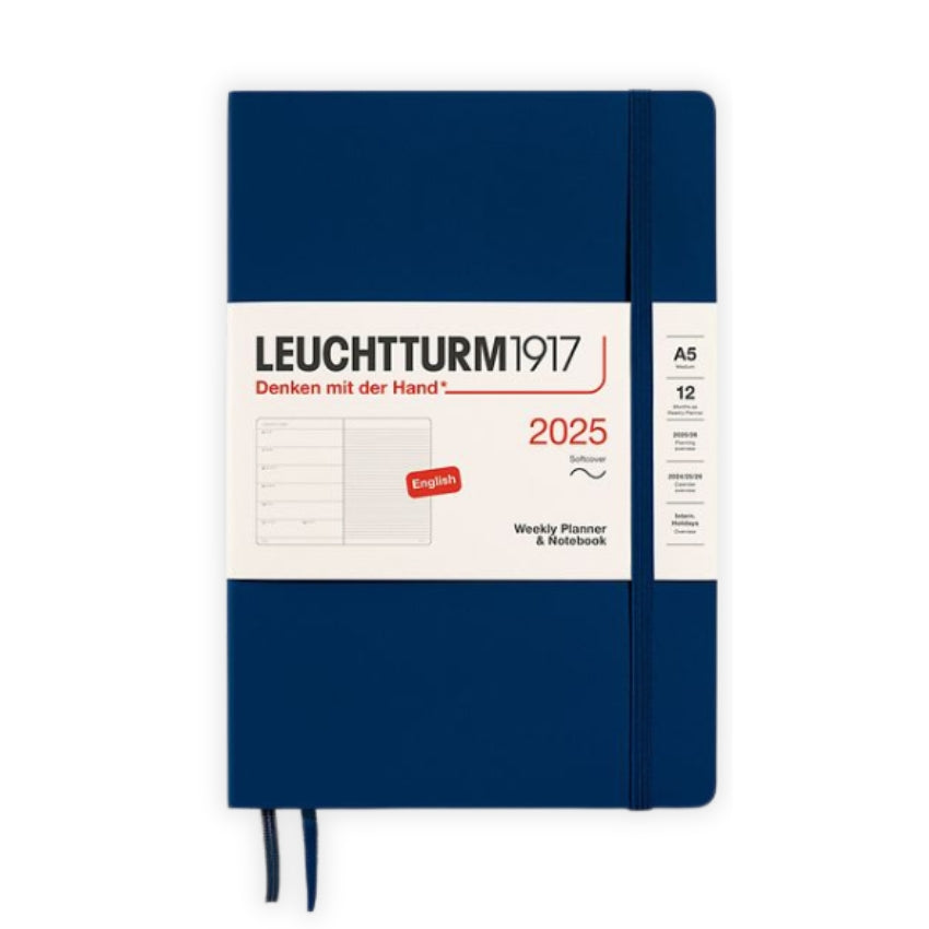Leuchtturm Weekly Planner & Softcover Notebook 2025 - A5, Navy
