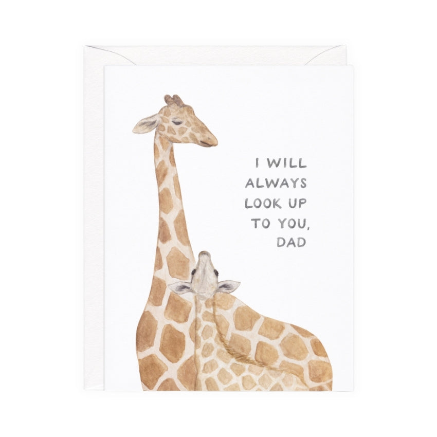 Look Up To You Giraffe Card