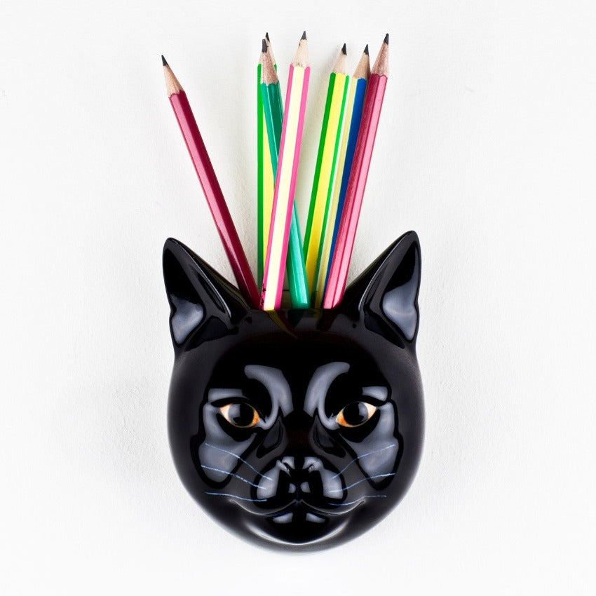 Lucky-Cat-Wall-Vase-Pencils