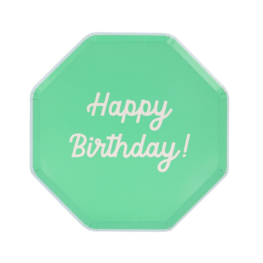 Meri Meri Mixed Happy Birthday Plates