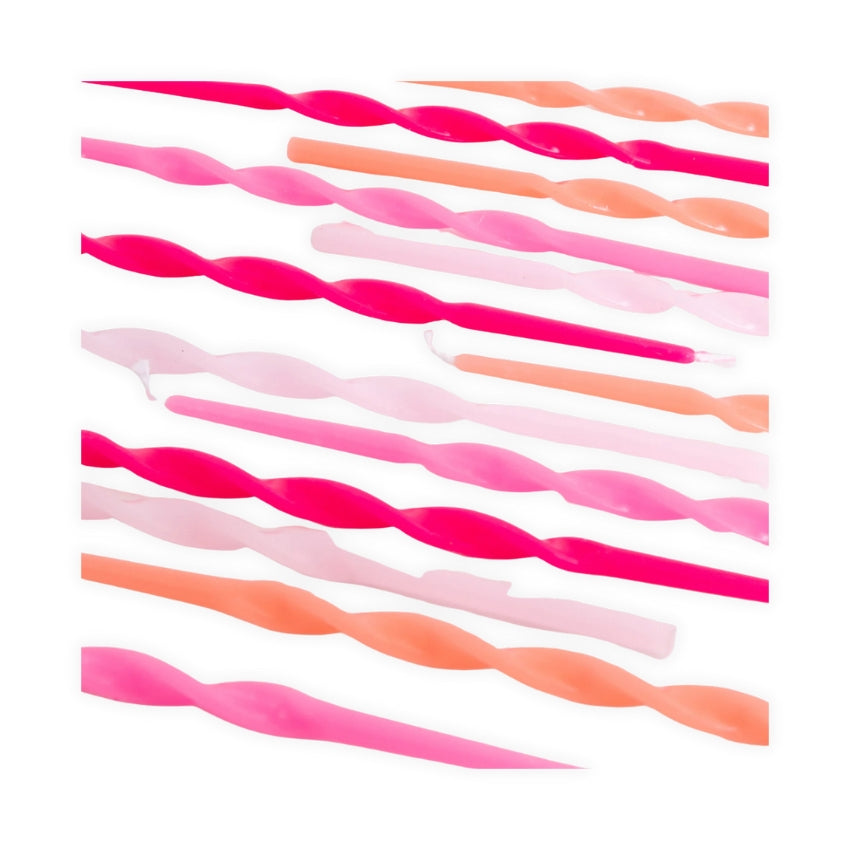 Meri Meri Pink Twisted Candles