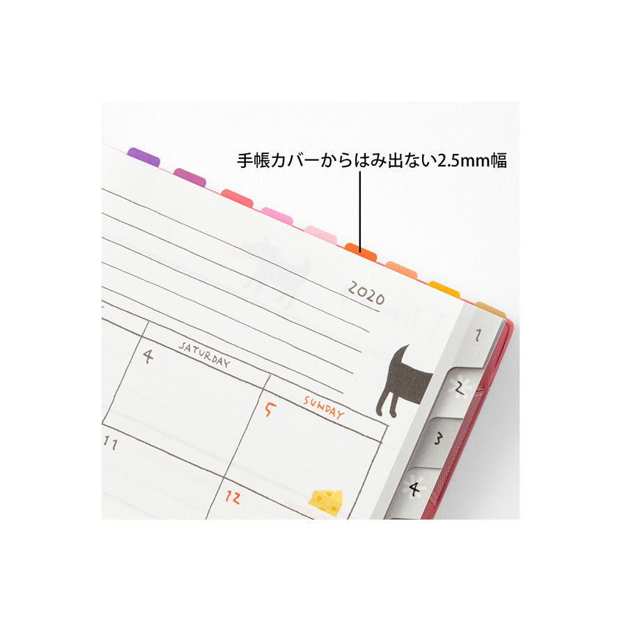 Midori-Index-Tabs-24-Colors-Displayed