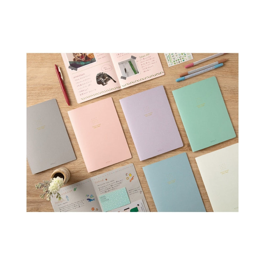 Midori Soft Color Notebook - A5, Dot Grid, Pink