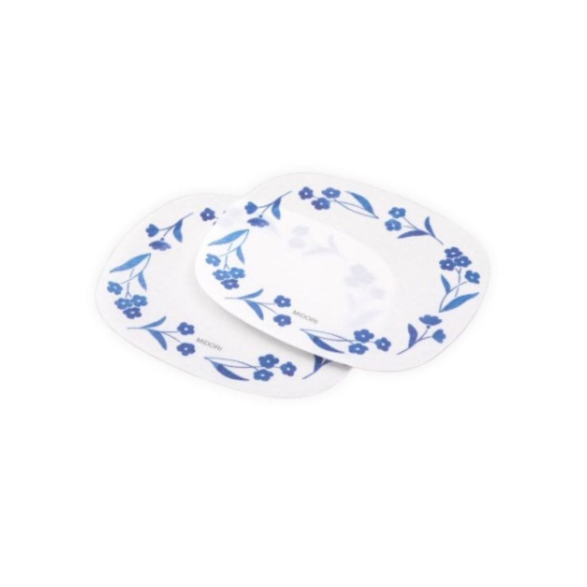 Midori Transparent Sticky Notes - Blue Flowers