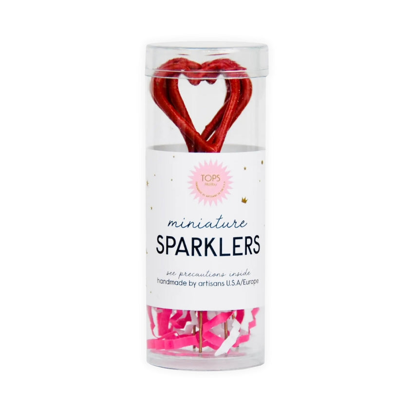 Mini Red Heart Sparkler Wands
