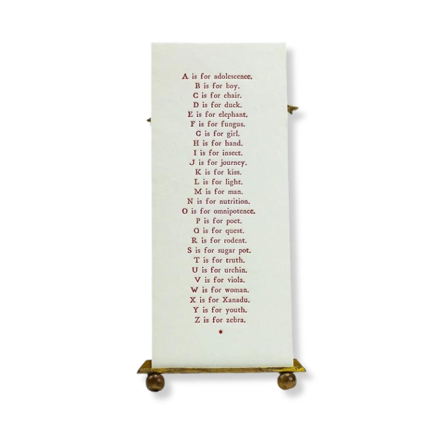 B Letterpress Card - Boy