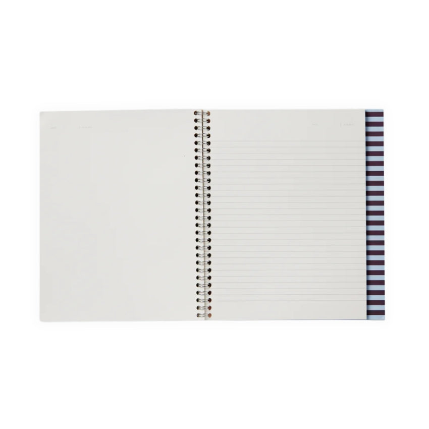 NOTEM Nela Large Notebook - Bordeaux & Blue
