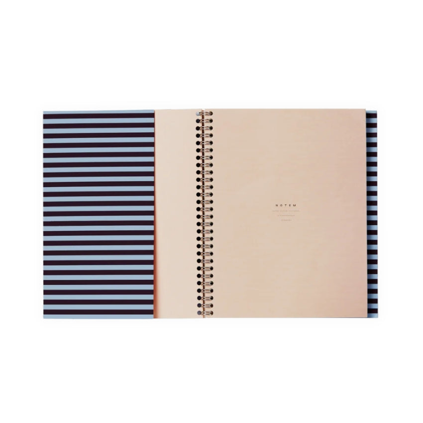 NOTEM Nela Large Notebook - Bordeaux & Blue