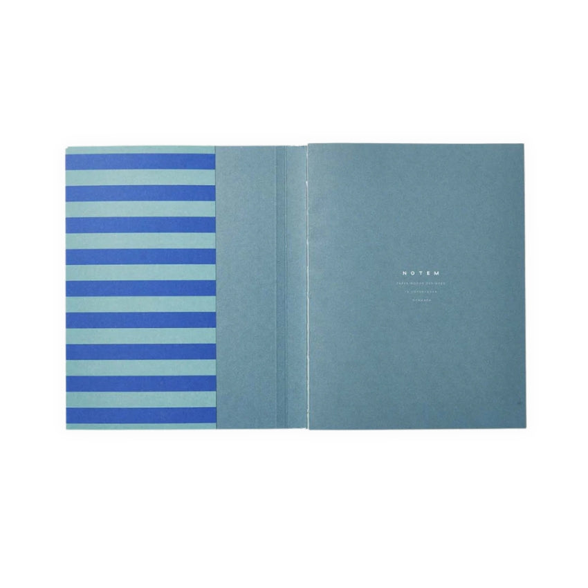 NOTEM Uma Medium Notebook - Blue Stripe