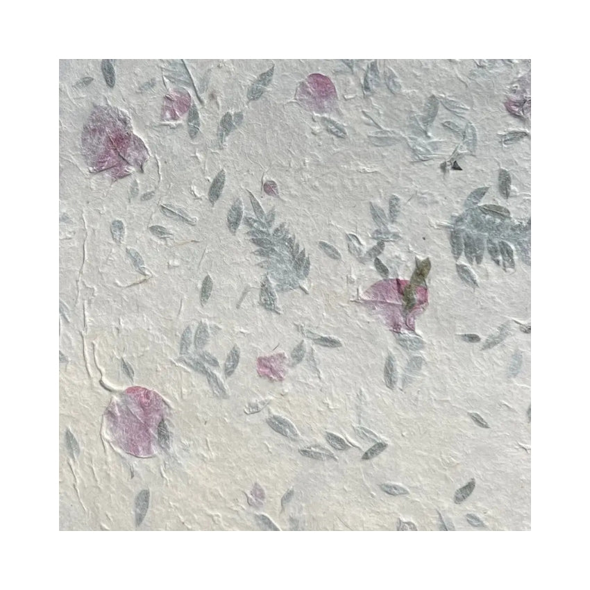 Nepali Paper Wrap Sheet - Bougainvillea Leaf Inlay