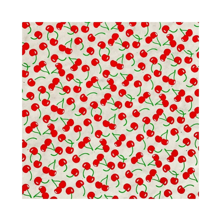 Nepali Paper Wrap Sheet - Cherries