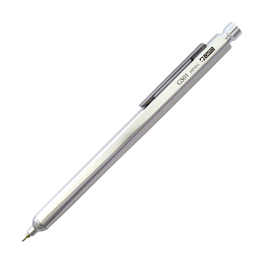 Ohto-GS01-Ballpoint-Pen-Silver