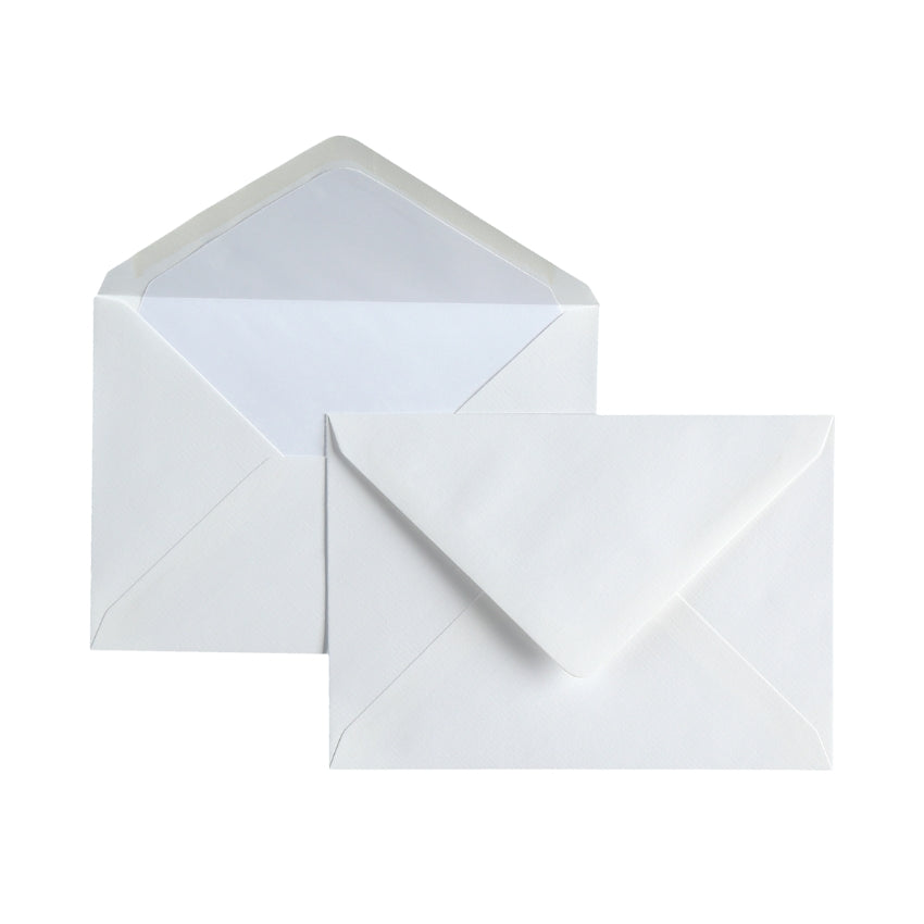 Original Crown Mill Classic Laid A5 Envelopes - White