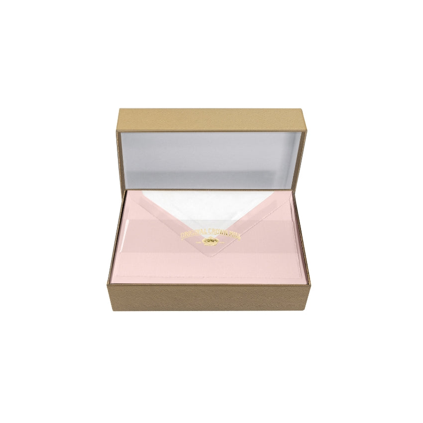 Original Crown Mill Deckle Edge Small Note Cards Boxed Set - Pink