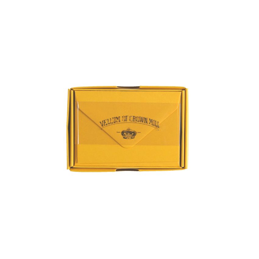 Original Crown Mill Small Vellum Note Card Boxed Set Mango Paper and Grace