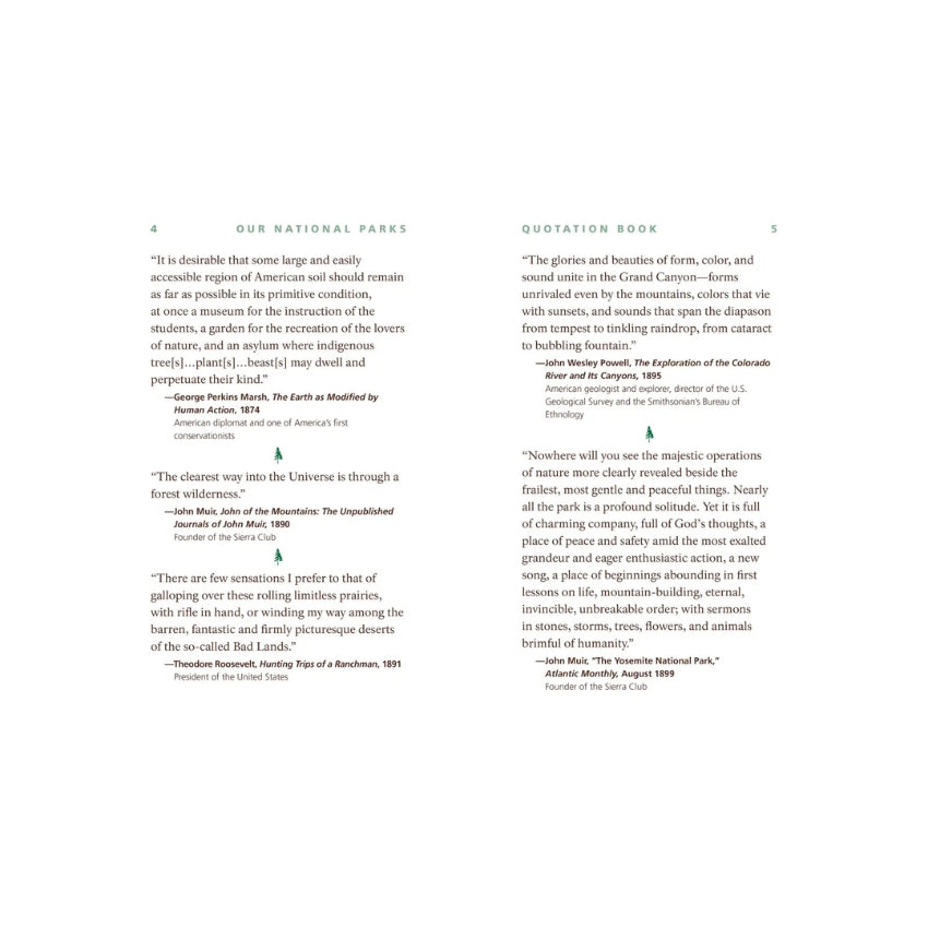 Our National Parks Quotation Book