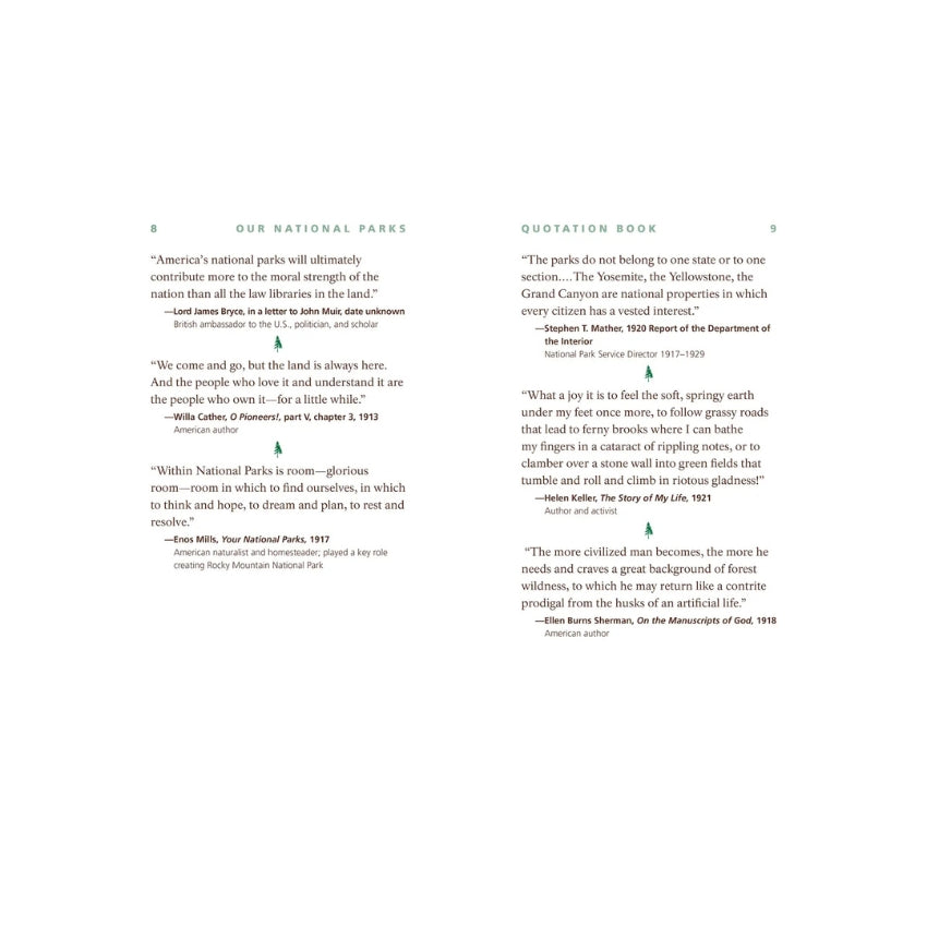 Our National Parks Quotation Book
