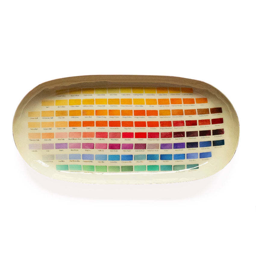 Oval Enamel Printed Tray - Nomenclature of Colors