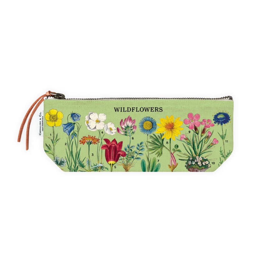 Wildflowers Canvas Mini Pouch - Cavallini & Co.