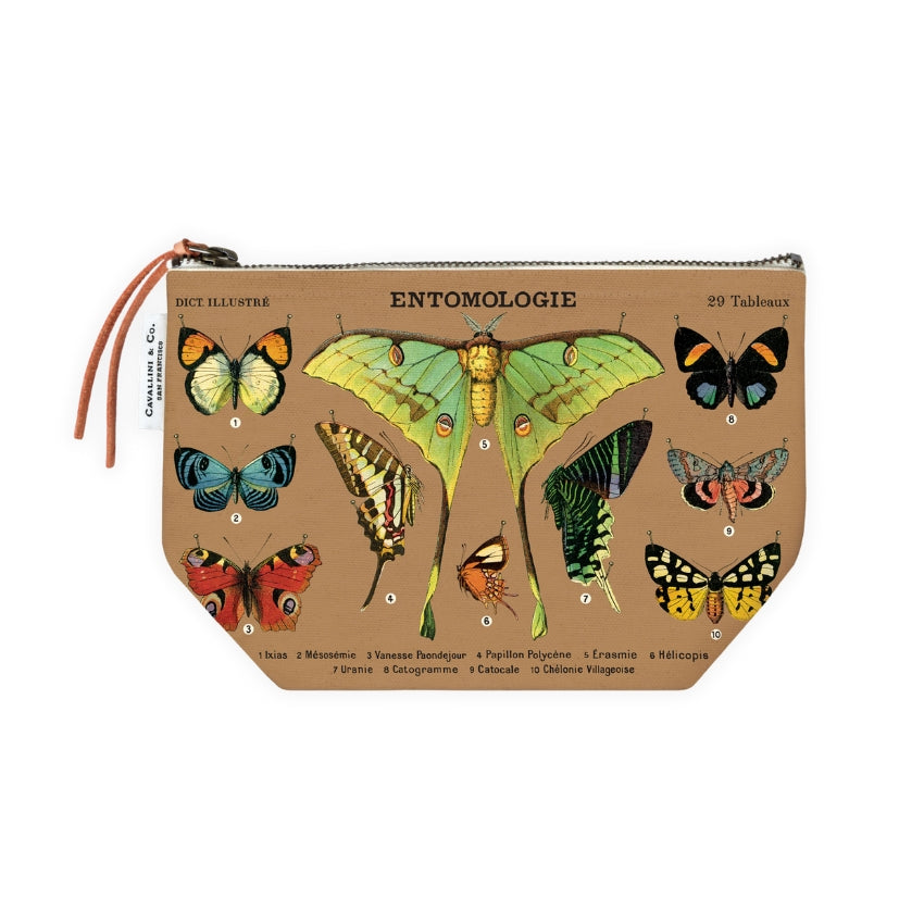 Entomology Canvas Pouch - Cavallini & Co.