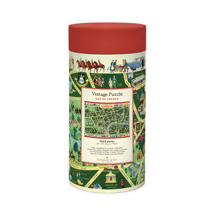 Map of London 1000 Piece Puzzle - Cavallini & Co.
