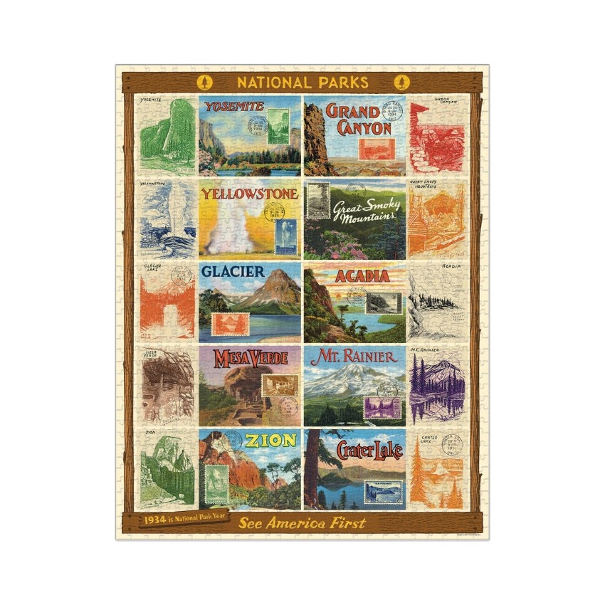 National Parks No. 2, 1000 Piece Puzzle - Cavallini & Co.