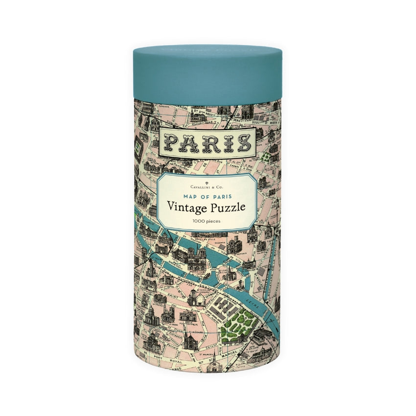 Map of Paris 1000 Piece Puzzle - Cavallini & Co.