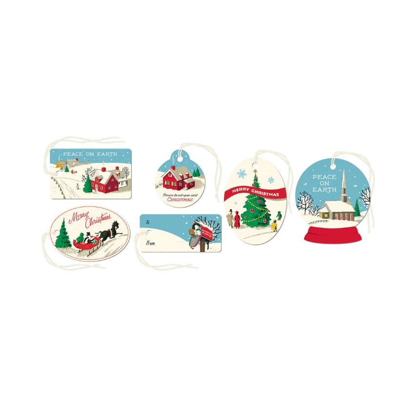 Peace On Earth Glitter Gift Tags - Cavallini & Co.