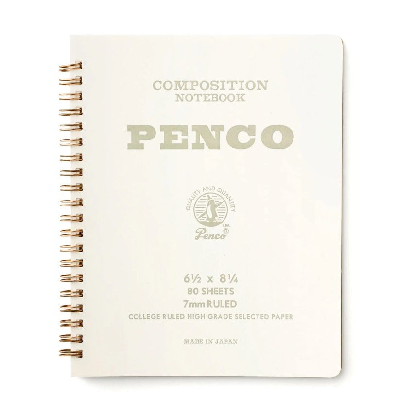 Penco Coil Notebook - White