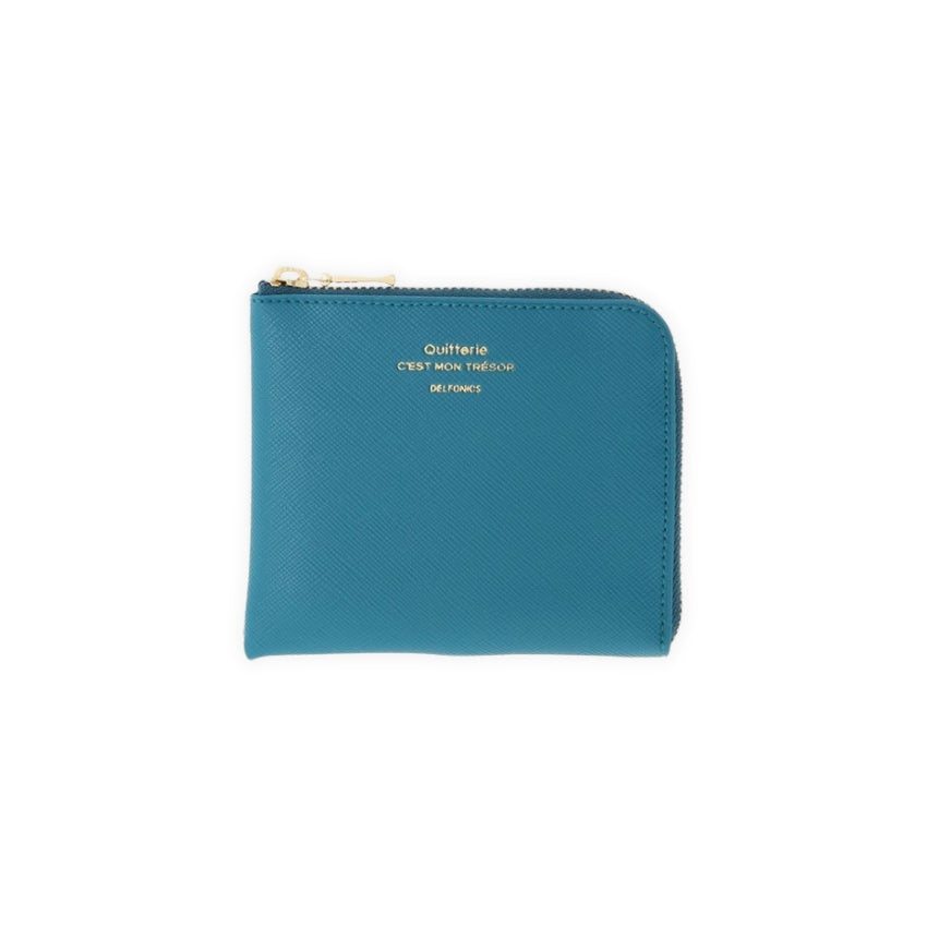 Quitterie Half Zip Wallet - Turquoise