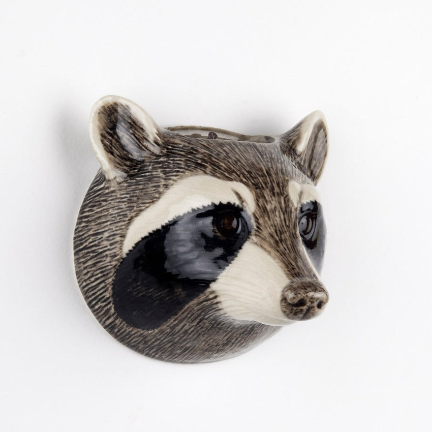 Raccoon Wall Vase - Empty