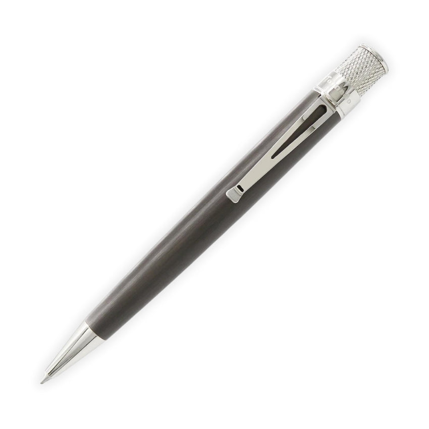Retro 1951 Tornado Platinum Executive Rollerball Pen - Black Nickel