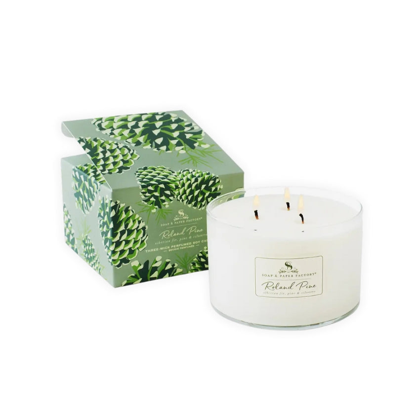 Roland Pine Three-Wick Soy Candle