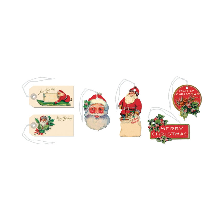 Santa Glitter Gift Tags - Cavallini & Co.