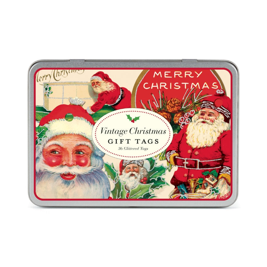 Santa Glitter Gift Tags - Cavallini & Co.