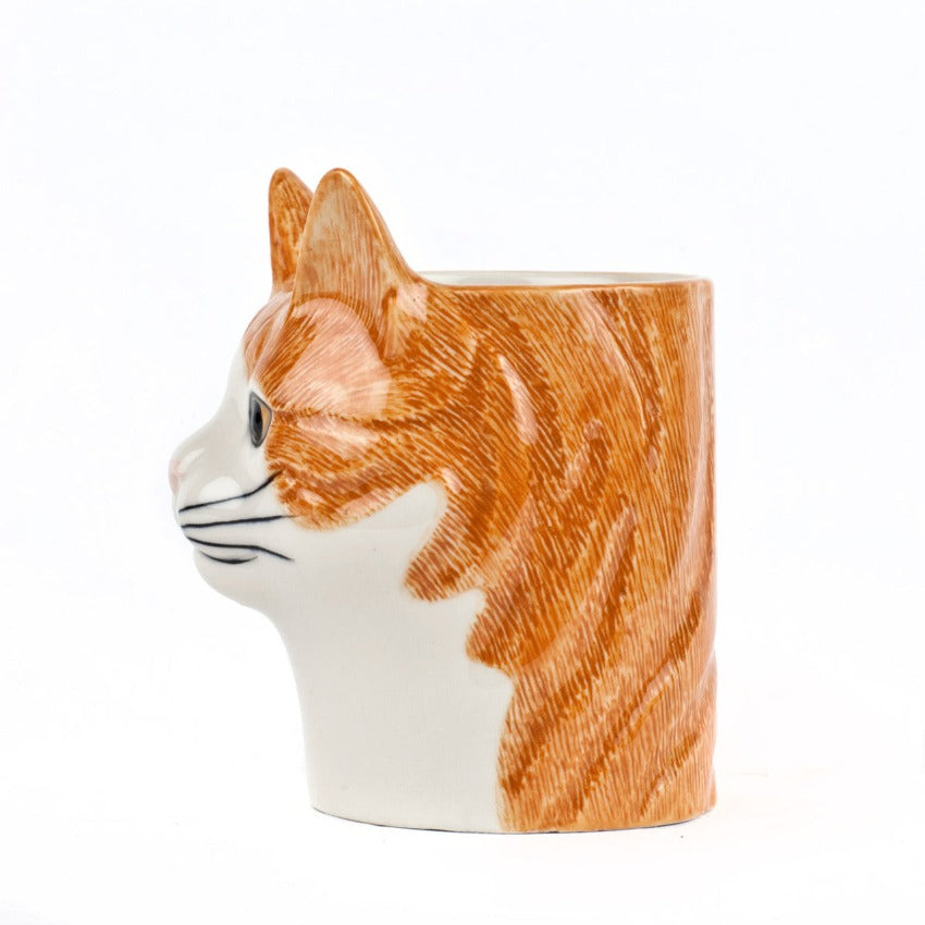 Squash Cat Pencil Pot - Side