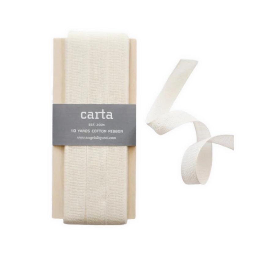 Studio Carta Loose Weave Cotton Ribbon - Natural
