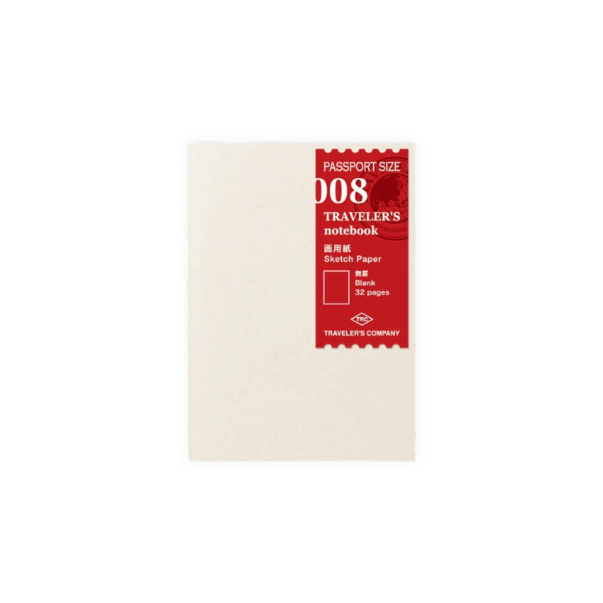 TRAVELER'S COMPANY Refill, Passport Size - (008) Sketch Paper