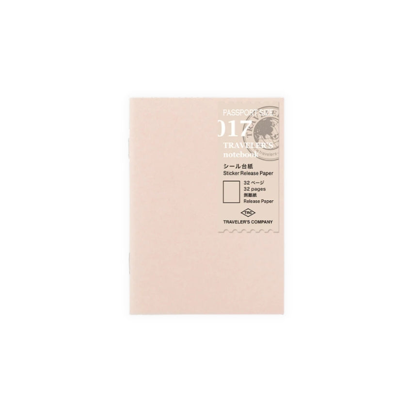 TRAVELER'S COMPANY Refill, Passport Size - (017) Sticker Release Paper