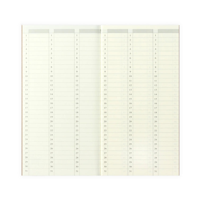 TRAVELER'S COMPANY Refill, Standard Size - (018) Free Diary (Weekly Vertical)