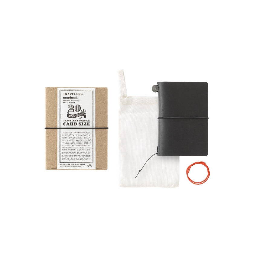 TRAVELER'S COMPANY Notebook Card Size 20th Anniversary Set, Black
