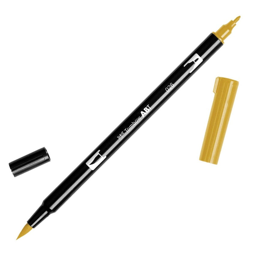 Tombow Dual Brush Marker - Yellow Gold 026