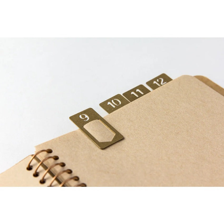Traveler's Company Brass Clips - Numbers #1-12