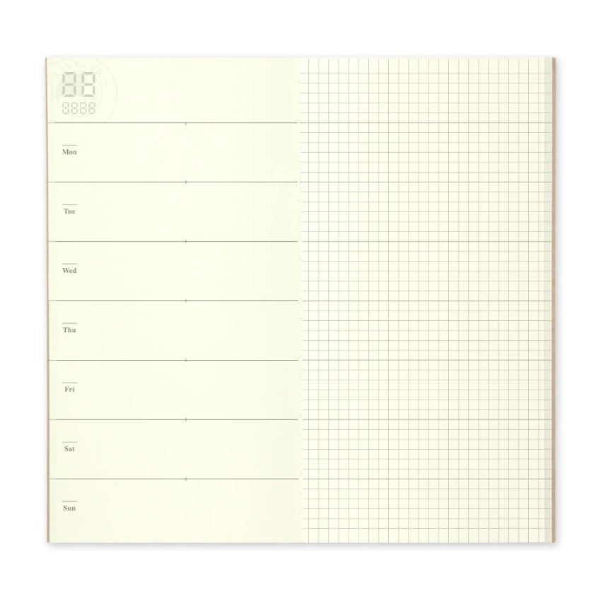 Traveler's Company Free Diary, Weekly + Memo (019)
