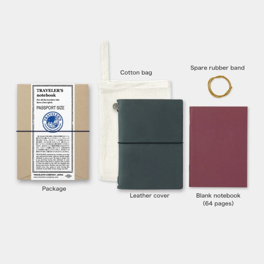 Traveler's Company Passport Refillable Notebook - Blue