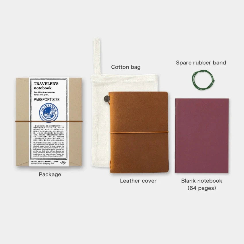 Traveler's Company Passport Refillable Notebook - Camel